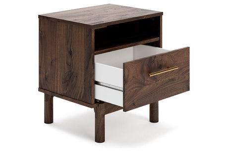 Calverson Mocha Nightstand by Ashley at Eve Furniture