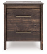 Calverson Mocha Nightstand by Ashley at Eve Furniture