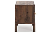 Calverson Mocha Nightstand by Ashley at Eve Furniture