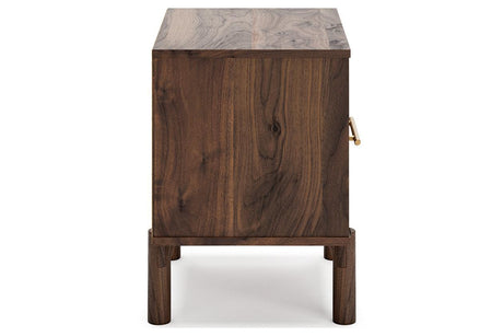 Calverson Mocha Nightstand by Ashley at Eve Furniture