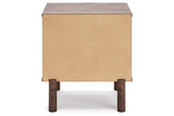 Calverson Mocha Nightstand by Ashley at Eve Furniture