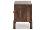 Calverson Mocha Nightstand by Ashley at Eve Furniture