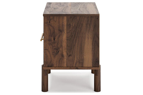Calverson Mocha Nightstand by Ashley at Eve Furniture