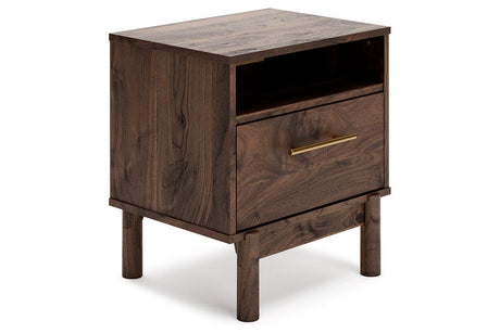Calverson Mocha Nightstand by Ashley at Eve Furniture