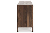 Calverson Mocha Platform Bedroom Set by Ashley at Eve Furniture