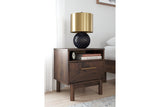 Calverson Mocha Platform Bedroom Set by Ashley at Eve Furniture