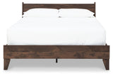 Calverson Mocha Queen Panel Platform Bed by Ashley at Eve Furniture