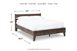 Calverson Mocha Queen Panel Platform Bed by Ashley at Eve Furniture