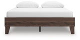 Calverson Mocha Queen Platform Base Bed by Ashley at Eve Furniture