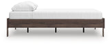 Calverson Mocha Queen Platform Base Bed by Ashley at Eve Furniture