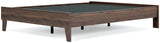 Calverson Mocha Queen Platform Base Bed by Ashley at Eve Furniture