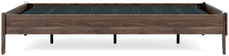 Calverson Mocha Queen Platform Base Bed by Ashley at Eve Furniture