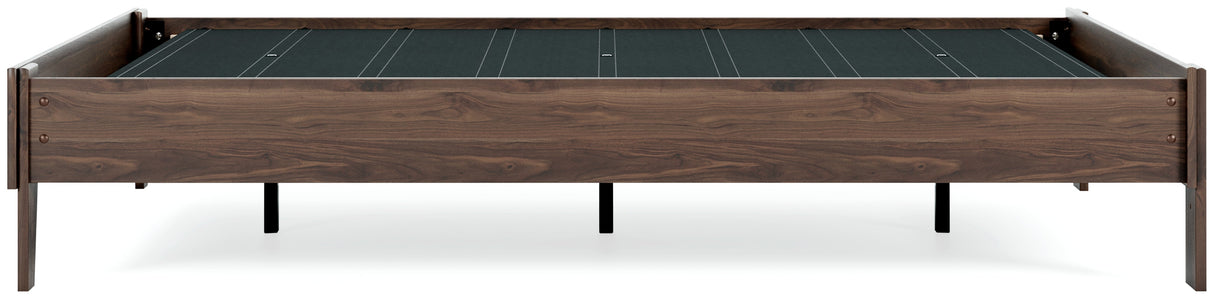 Calverson Mocha Queen Platform Base Bed by Ashley at Eve Furniture