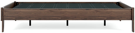 Calverson Mocha Queen Platform Base Bed by Ashley at Eve Furniture