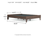 Calverson Mocha Queen Platform Base Bed by Ashley at Eve Furniture