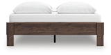 Calverson Mocha Queen Platform Base Bed by Ashley at Eve Furniture