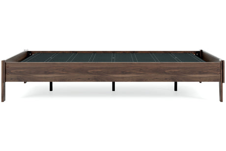 Calverson Mocha Queen Platform Base Bed by Ashley at Eve Furniture