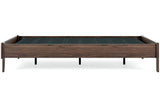 Calverson Mocha Queen Platform Base Bed by Ashley at Eve Furniture