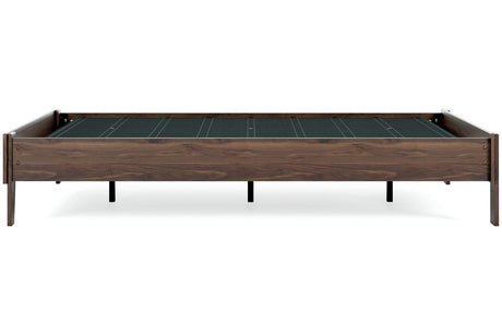 Calverson Mocha Queen Platform Base Bed by Ashley at Eve Furniture