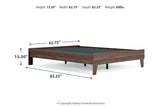 Calverson Mocha Queen Platform Base Bed by Ashley at Eve Furniture