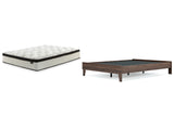 Calverson Queen Platform Bed with Mattress in Mocha