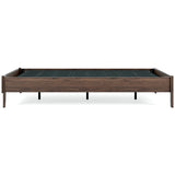 Calverson Queen Platform Bed with Mattress in Mocha