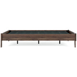 Calverson Queen Platform Bed with Mattress in Mocha