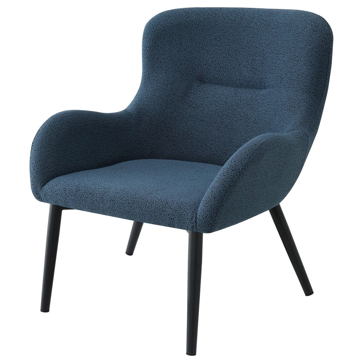 Calvin Aegean Blue Upholstered Modern Arm Accent Chair