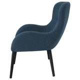 Calvin Aegean Blue Upholstered Modern Arm Accent Chair