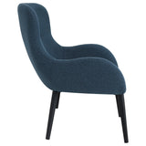 Calvin Aegean Blue Upholstered Modern Arm Accent Chair