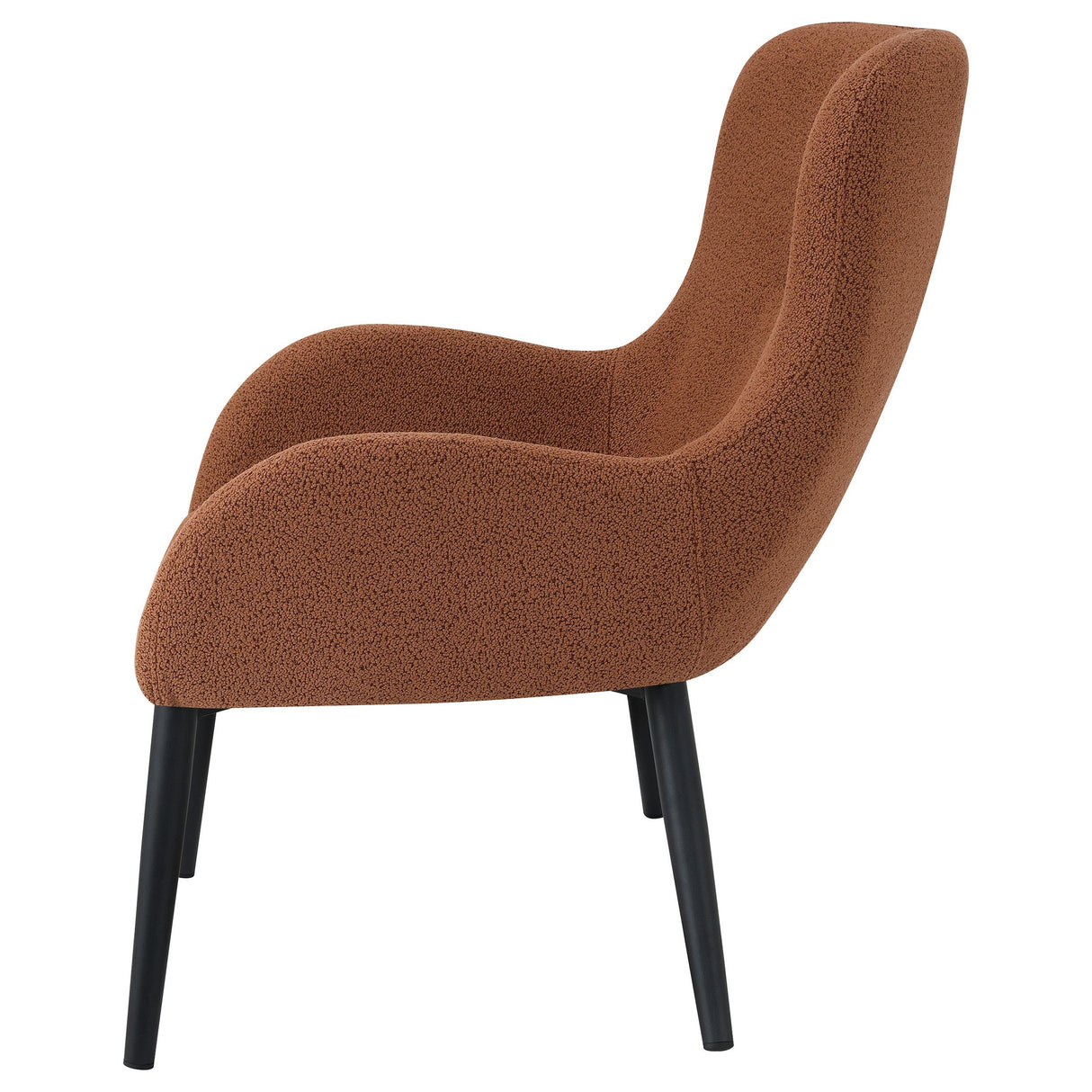 Calvin Rust Upholstered Modern Arm Accent Chair