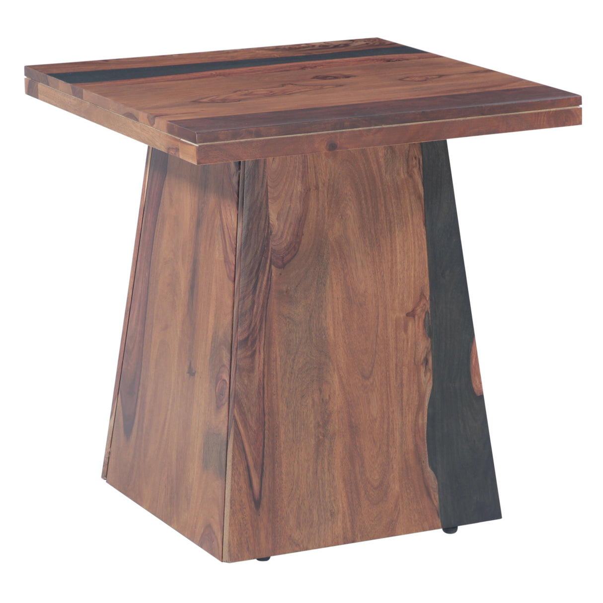 Calypso 21" Side Table in Burnt Sheesham by Home Trends & Design at Eve Furniture