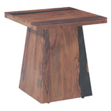 Calypso 21" Side Table in Burnt Sheesham by Home Trends & Design at Eve Furniture