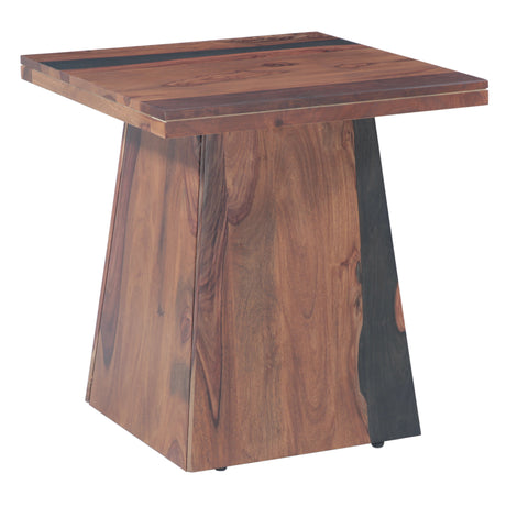Calypso 21" Side Table in Burnt Sheesham by Home Trends & Design at Eve Furniture