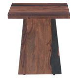 Calypso 21" Side Table in Burnt Sheesham by Home Trends & Design at Eve Furniture