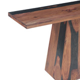 Calypso 57" Console Table in Burnt Sheesham by Home Trends & Design at Eve Furniture