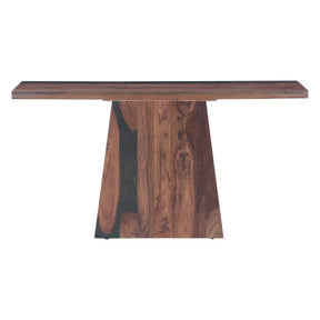 Calypso 57" Console Table in Burnt Sheesham by Home Trends & Design at Eve Furniture