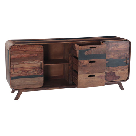 Calypso 68" Buffet in Burnt Sheesham by Home Trends & Design at Eve Furniture