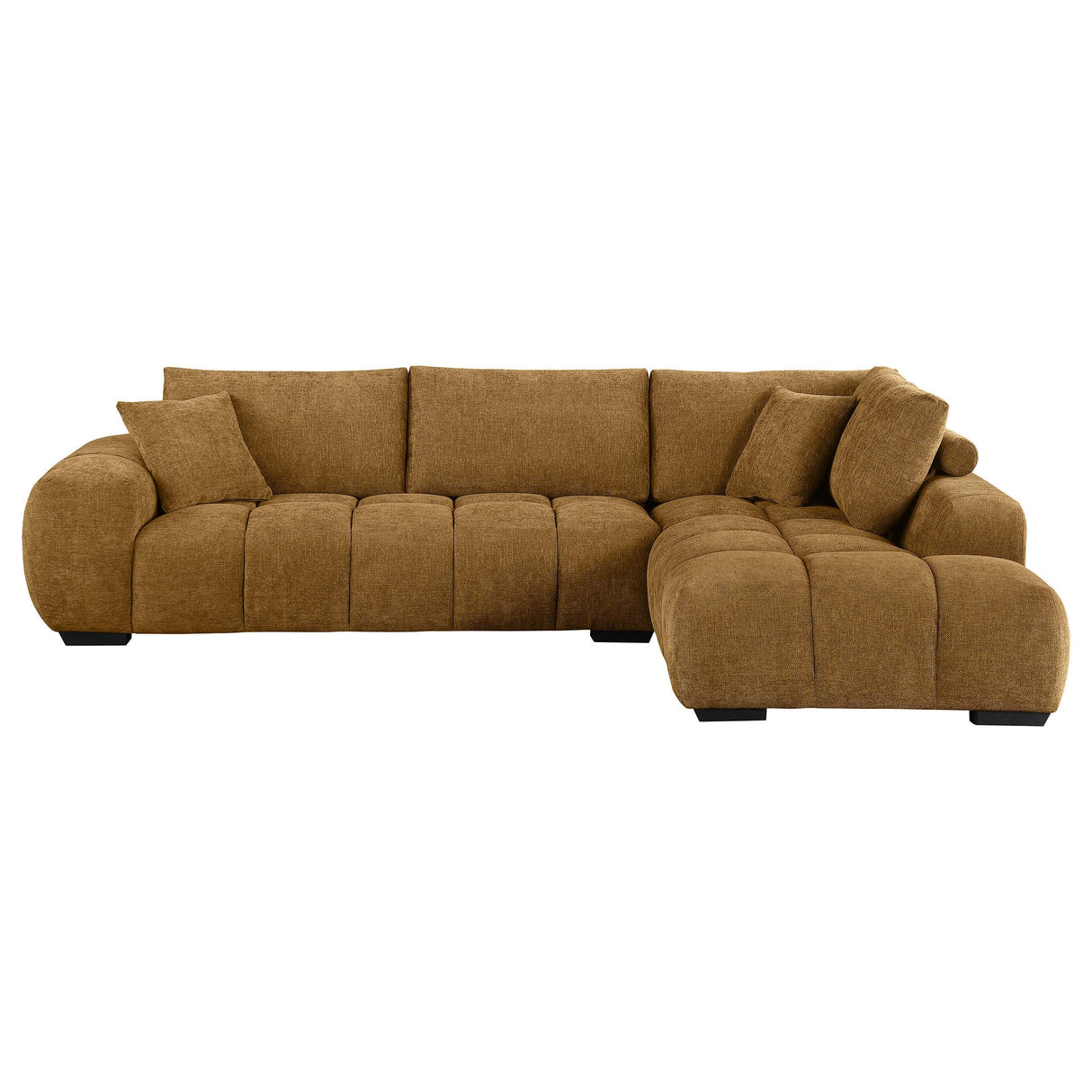 Camacho Upholstered Chaise Sectional Sofa Amber