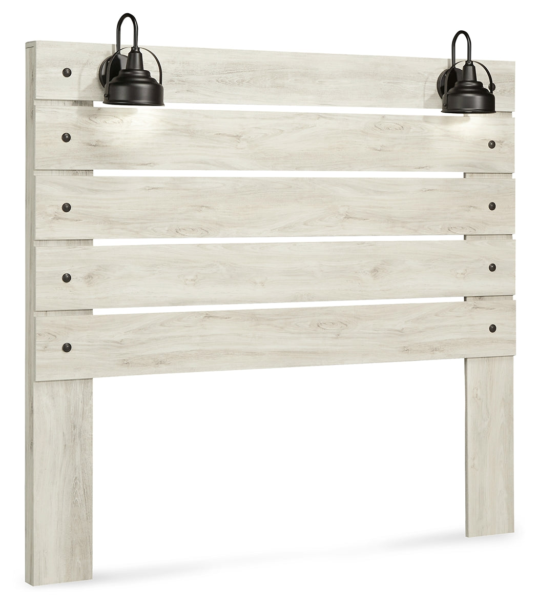 Cambeck Queen Panel Headboard Bed with Dresser in Whitewash