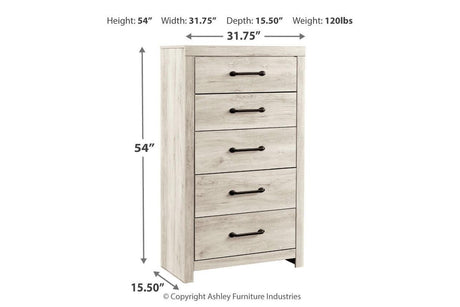 Cambeck Whitewash Chest of Drawers by Ashley at Eve Furniture