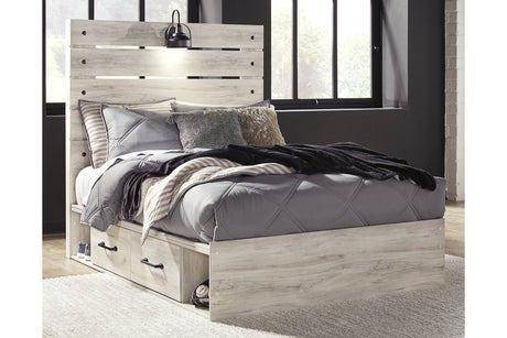 Cambeck Whitewash Full Storage Platform Bed with 2 Drawers by Ashley at Eve Furniture