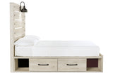 Cambeck Whitewash Full Storage Platform Bed with 2 Drawers by Ashley at Eve Furniture