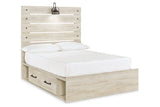 Cambeck Whitewash Full Storage Platform Bed with 2 Drawers by Ashley at Eve Furniture