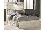 Cambeck Whitewash Full Storage Platform Bed with 4 Drawers by Ashley at Eve Furniture