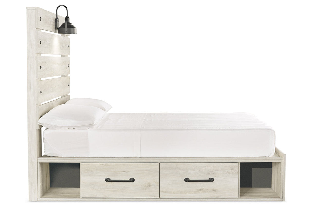 Cambeck Whitewash Full Storage Platform Bed with 4 Drawers by Ashley at Eve Furniture