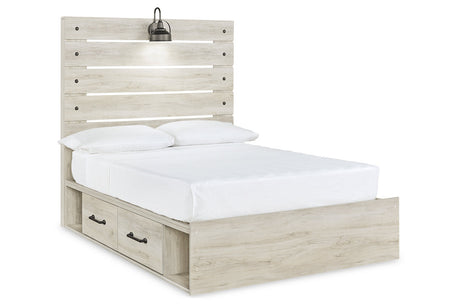 Cambeck Whitewash Full Storage Platform Bed with 4 Drawers by Ashley at Eve Furniture