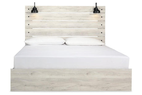 Cambeck Whitewash King Panel Bed by Ashley at Eve Furniture
