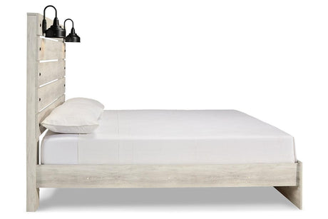 Cambeck Whitewash King Panel Bed by Ashley at Eve Furniture