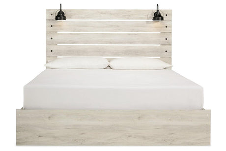 Cambeck Whitewash King Platform Bed with 4 Storage Drawers by Ashley at Eve Furniture